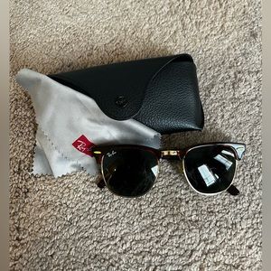 RayBan Clubmaster with Original Case and cleaning cloth